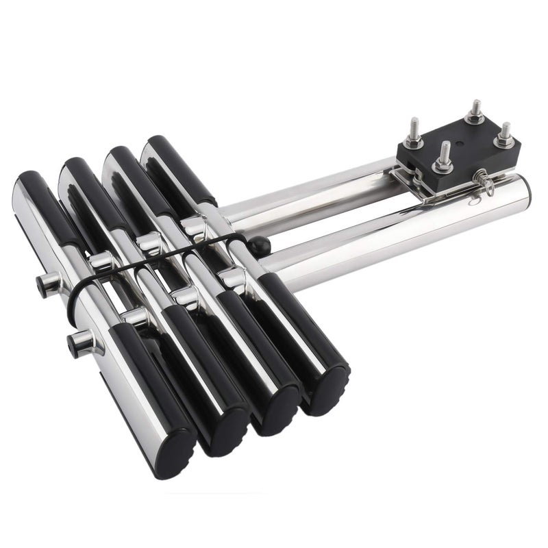NovelBee 4 Step Dual Vertical Telescopic Boat Dive Ladder with transom mounting Bracket,316 Stainless Steel Sport Ladder for Marine Boat Yacht Swimming Pool - Image 4